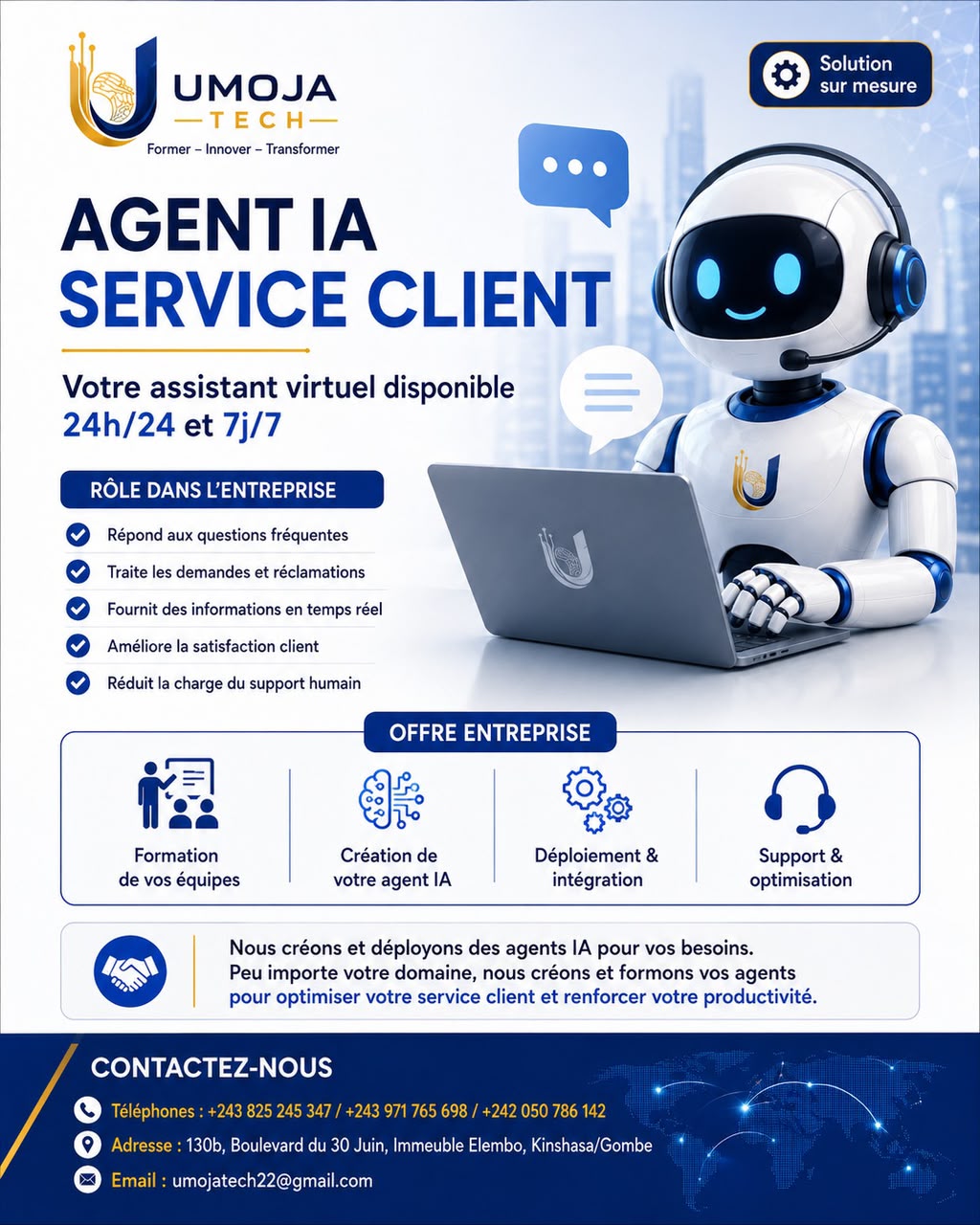 Assistant virtuel disponible 24h/24